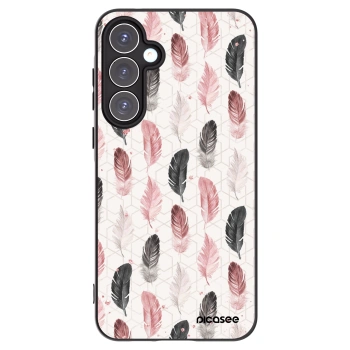 Picasee Samsung Galaxy A55 5G A556B Hülle - Schwarzes Silikon - Feder 2