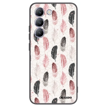 Picasee Vivo V40 SE 5G Hülle - Schwarzes Silikon - Feder 2