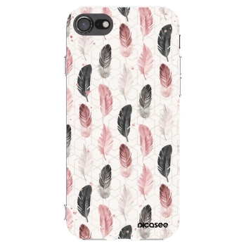 Picasee Apple iPhone 7 Hülle - Transparentes Silikon - Feder 2
