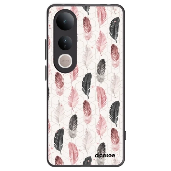 Picasee Vivo V50 Lite 5G Hülle - Schwarzes Silikon - Feder 2