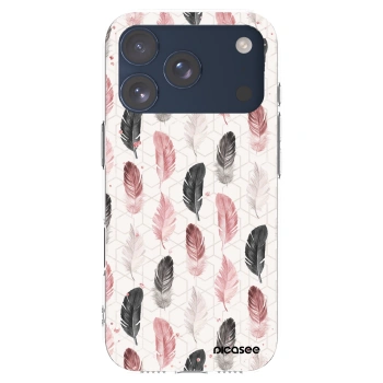 Picasee Apple iPhone 17 Pro Hülle - Transparentes Silikon - Feder 2