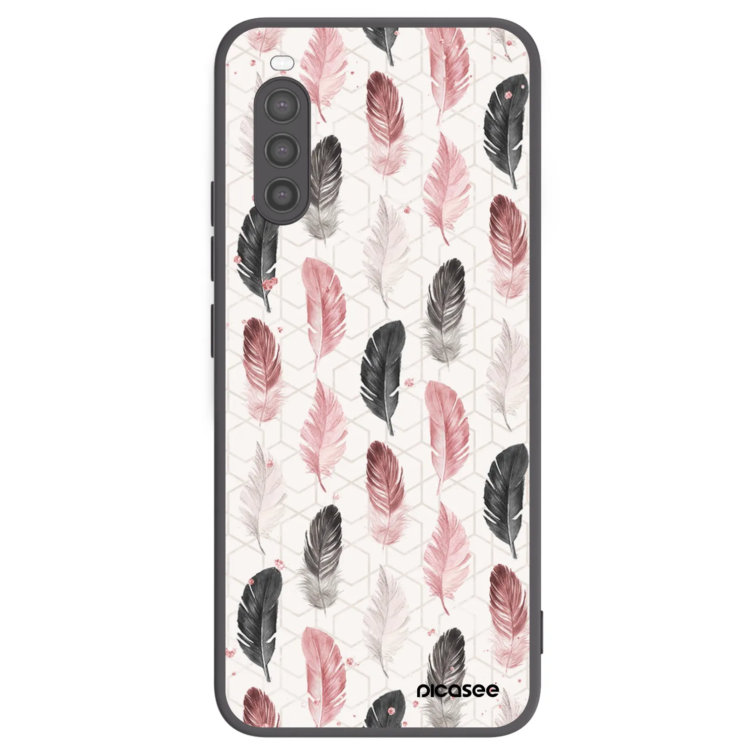 Picasee Sony Xperia 10 II Hülle - Schwarzes Silikon - Feder 2