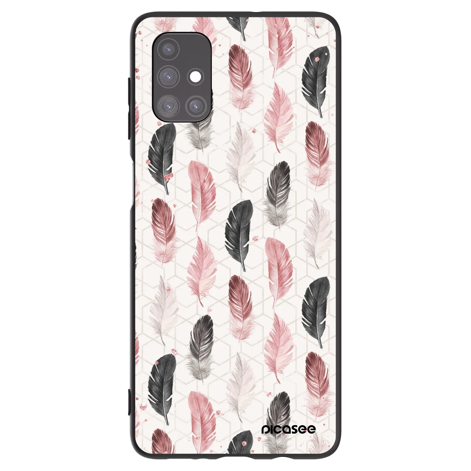 Picasee Samsung Galaxy M51 M515F Hülle - Schwarzes Silikon - Feder 2