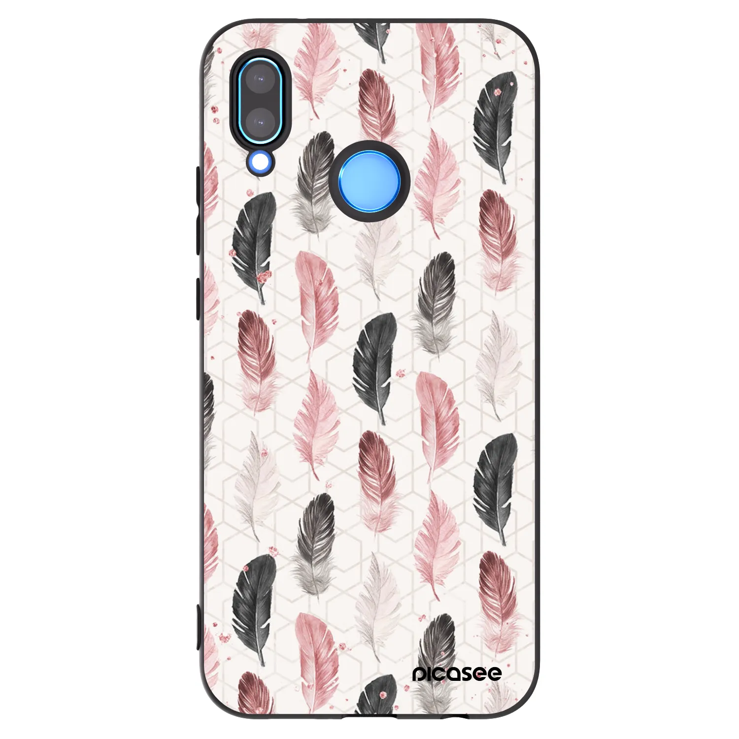 Picasee Huawei P20 Lite Hülle - Schwarzes Silikon - Feder 2