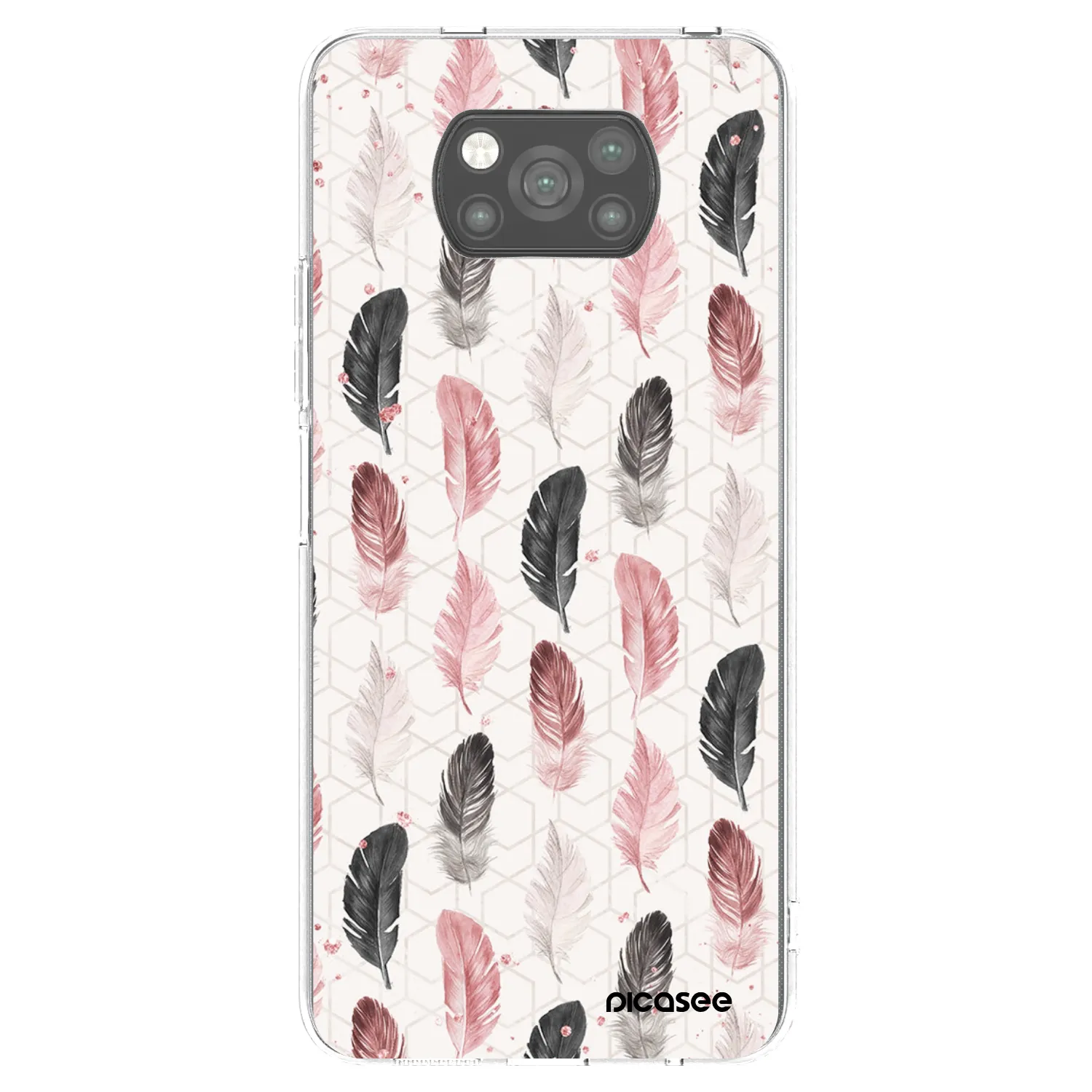 Picasee Xiaomi Poco X3 Pro Hülle - Schwarzes Silikon - Feder 2