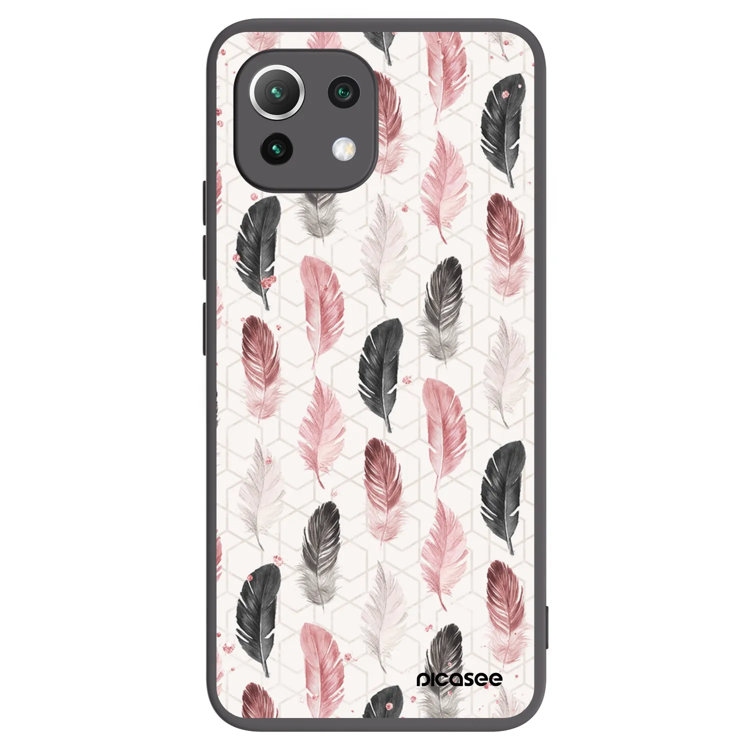 Picasee Xiaomi Mi 11 Lite Hülle - Schwarzes Silikon - Feder 2
