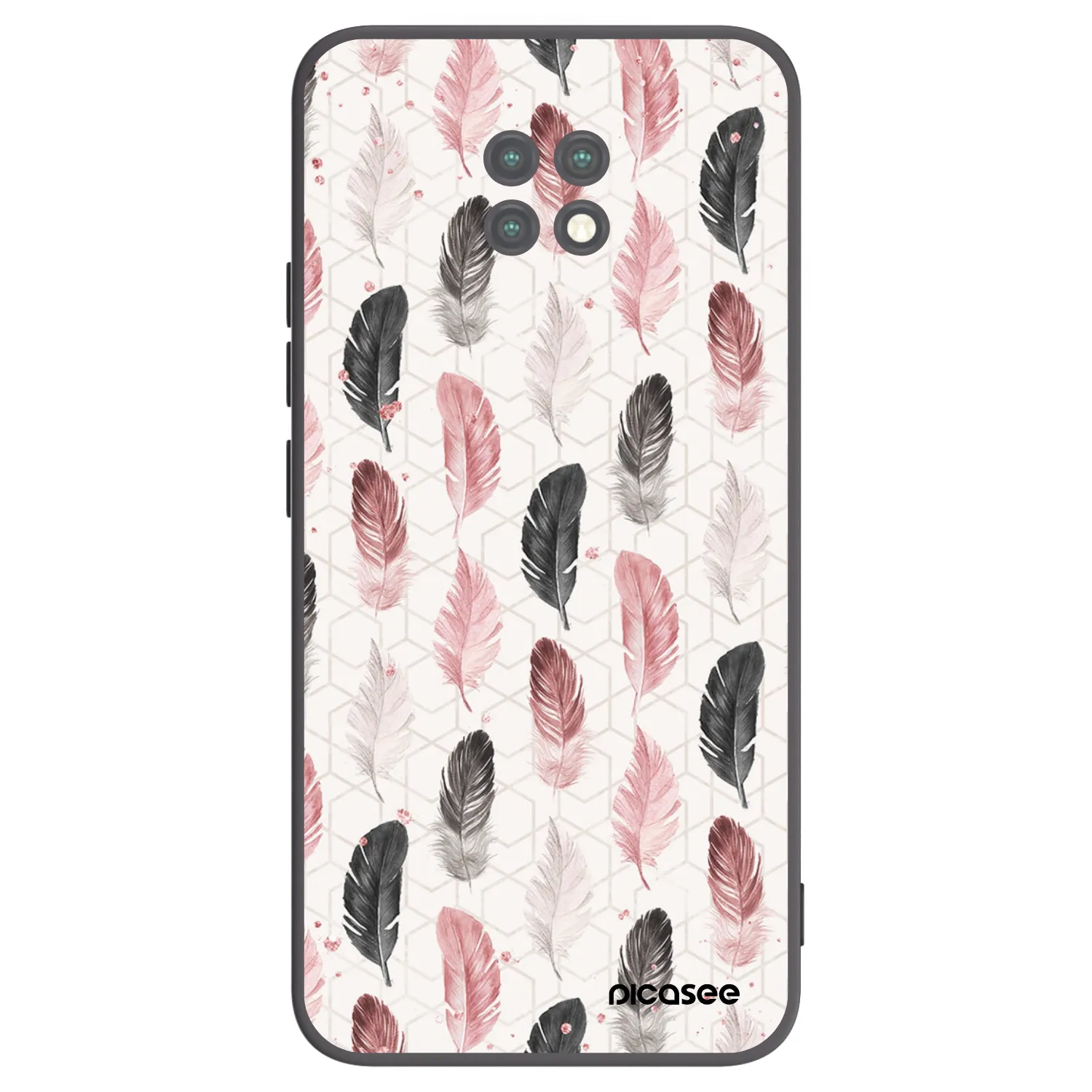 Picasee Xiaomi Redmi Note 9T Hülle - Schwarzes Silikon - Feder 2