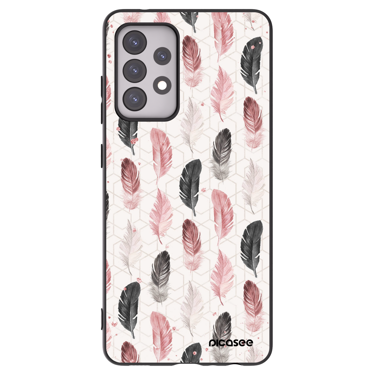 Picasee Samsung Galaxy A52s 5G A528B Hülle - Schwarzes Silikon - Feder 2