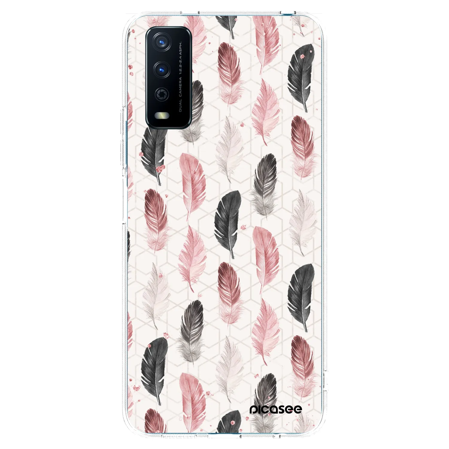 Picasee Vivo Y11s Hülle - Transparentes Silikon - Feder 2