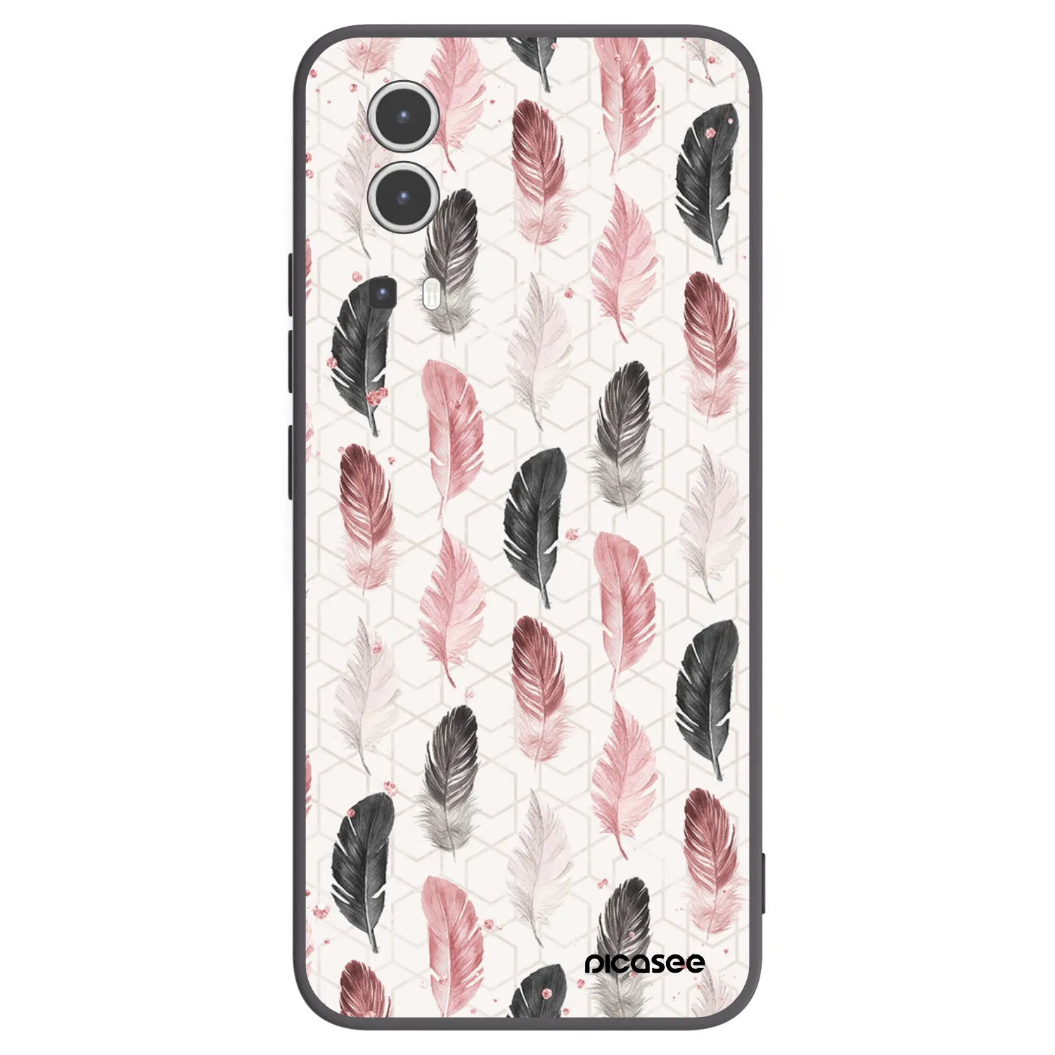 Picasee Vivo Y72 5G Hülle - Schwarzes Silikon - Feder 2