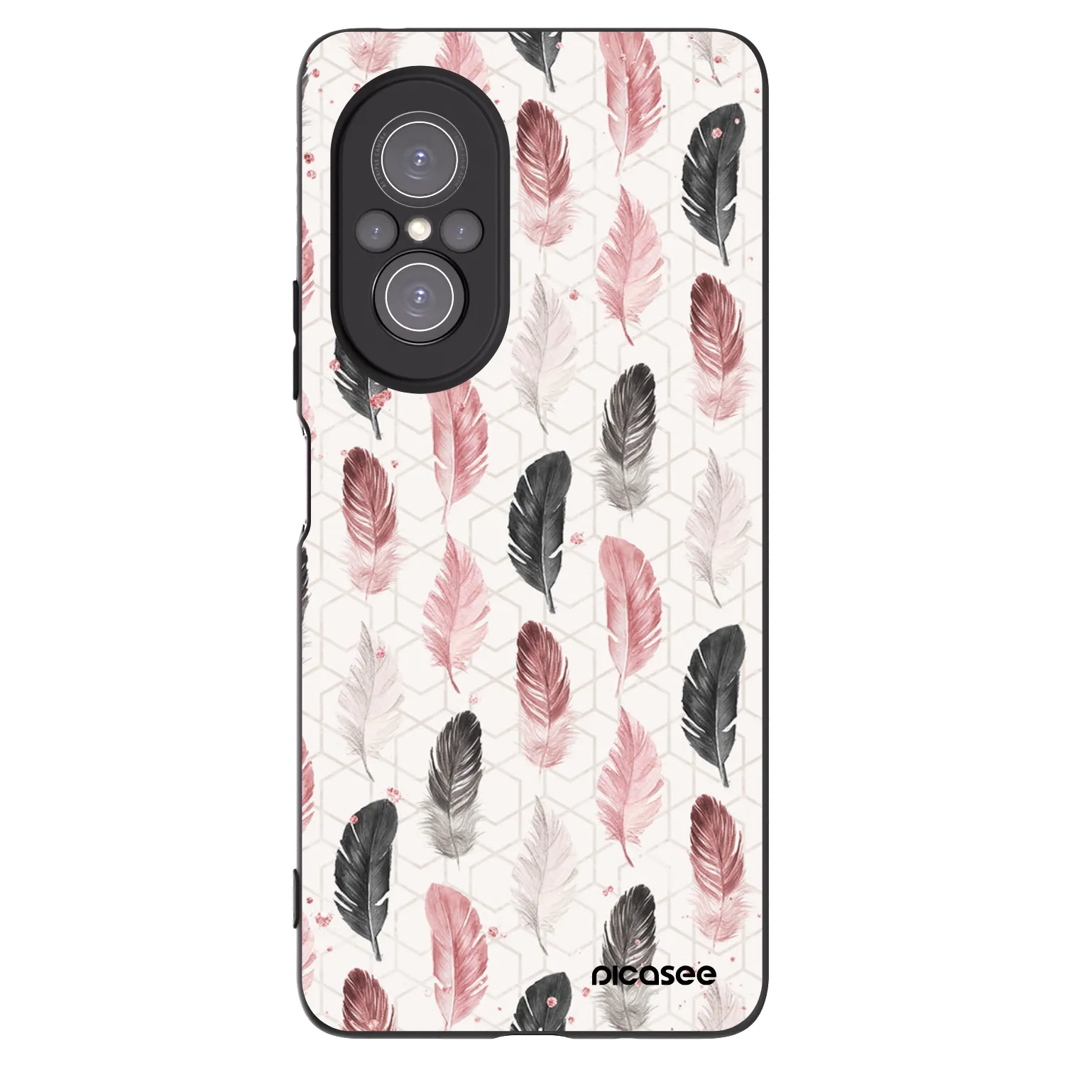Picasee Huawei Nova 9 SE Hülle - Schwarzes Silikon - Feder 2