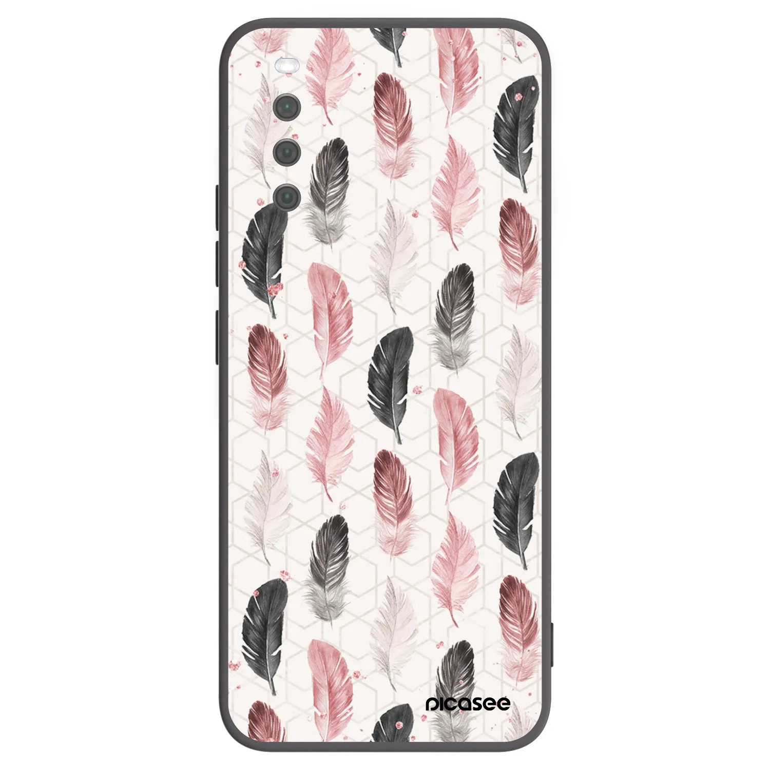 Picasee Sony Xperia 10 III Hülle - Schwarzes Silikon - Feder 2