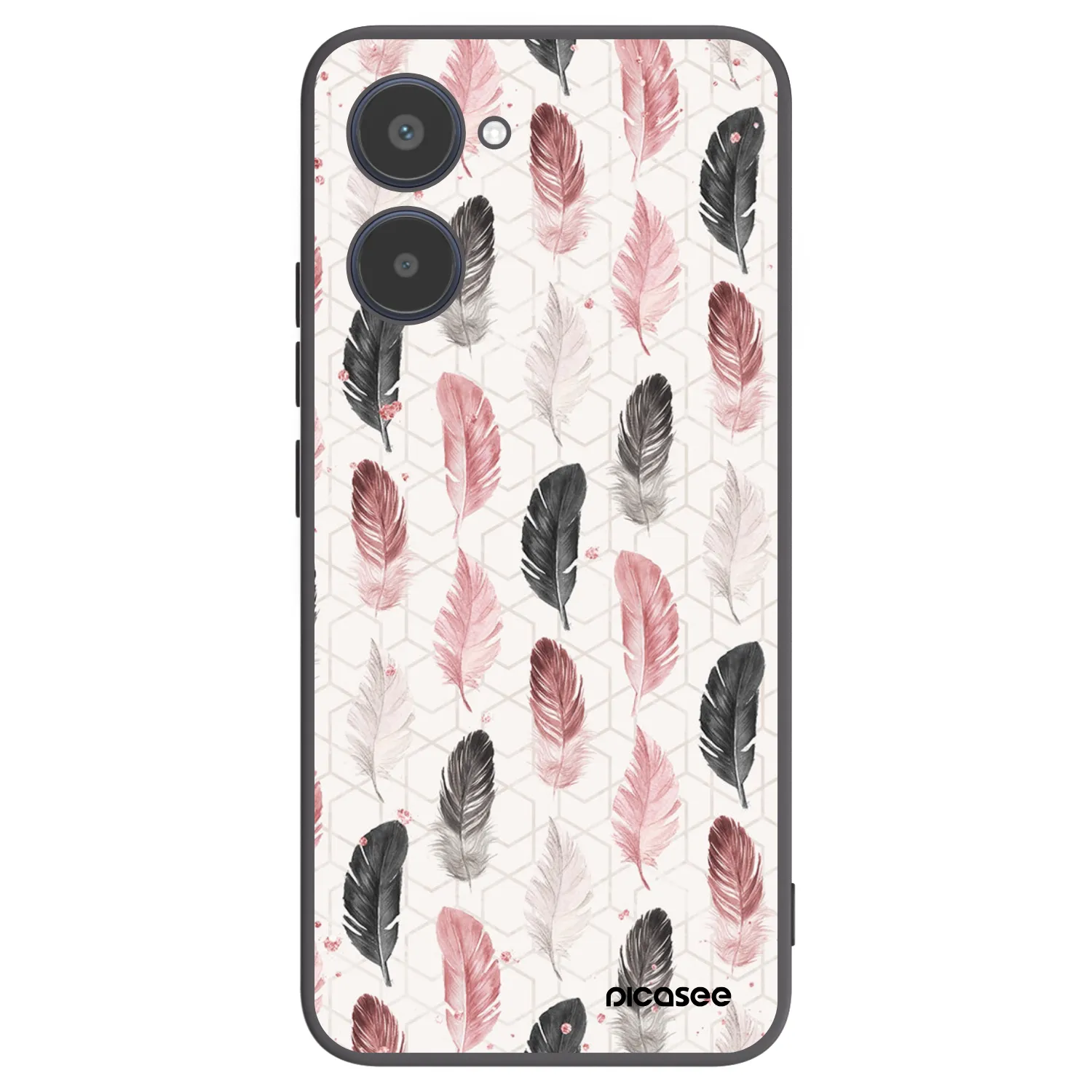 Picasee Realme 10 4G Hülle - Schwarzes Silikon - Feder 2
