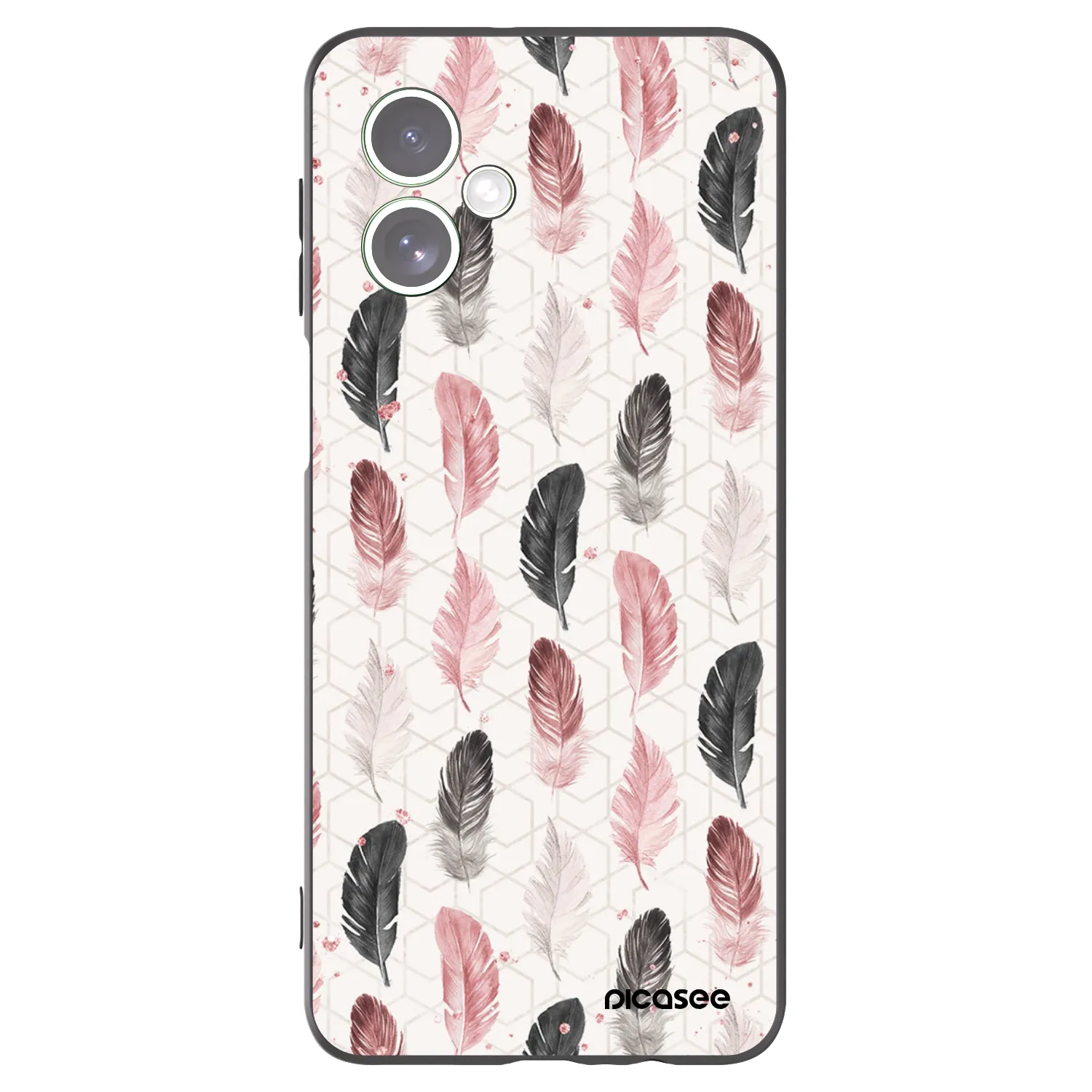 Picasee Motorola Moto G54 5G Hülle - Schwarzes Silikon - Feder 2