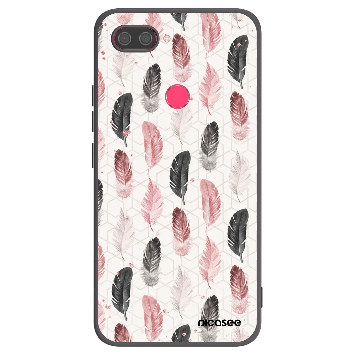 Picasee Xiaomi Mi 8 Lite Hülle - Schwarzes Silikon - Feder 2