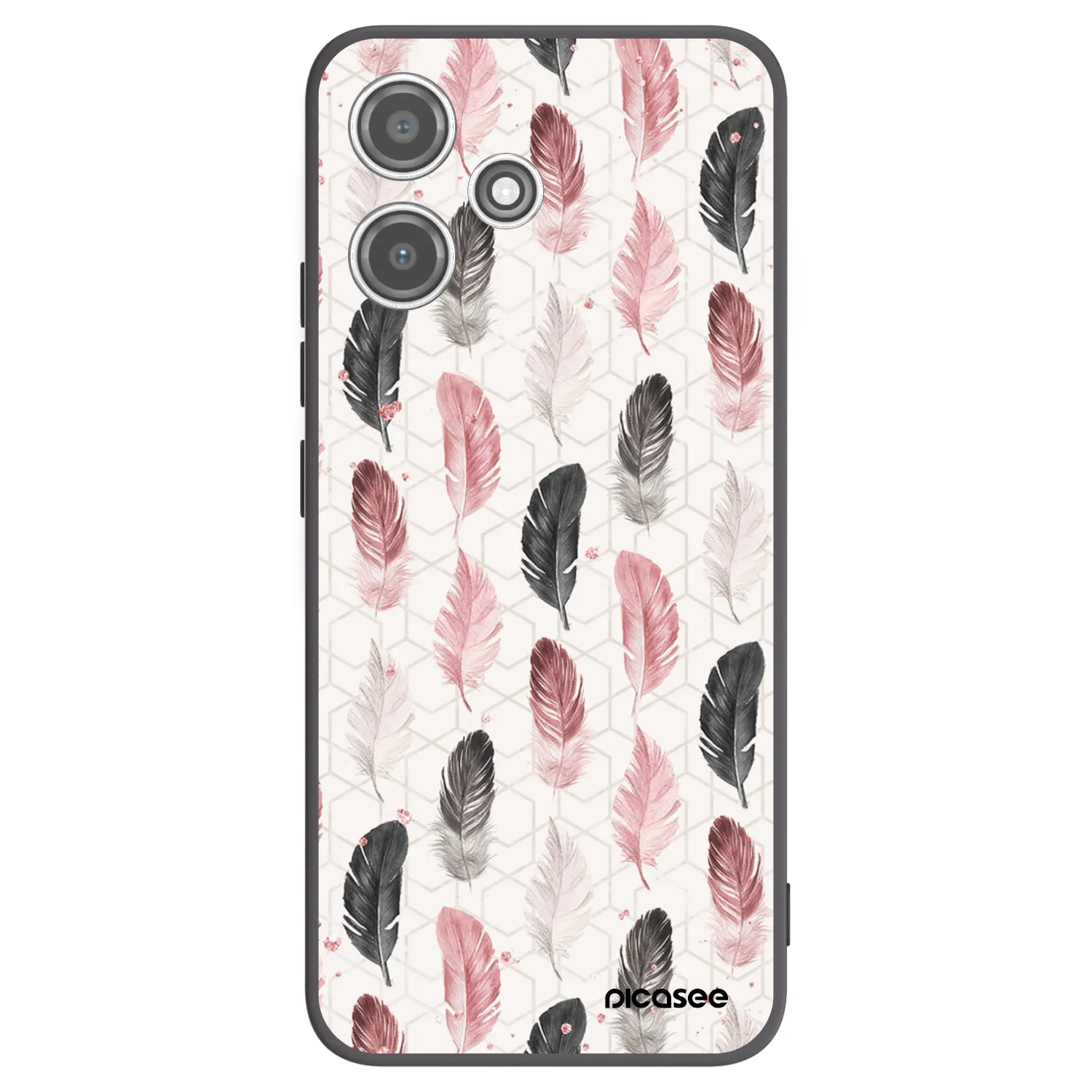 Picasee Xiaomi Redmi 12 5G Hülle - Schwarzes Silikon - Feder 2