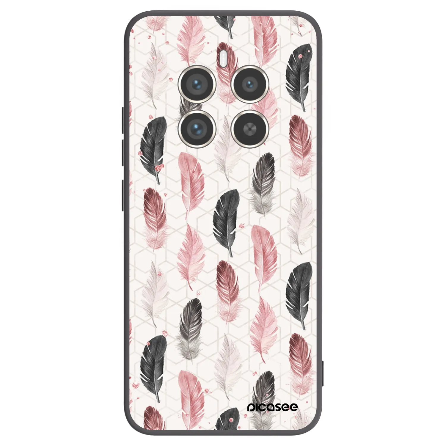 Picasee Realme 12 Pro 5G Hülle - Schwarzes Silikon - Feder 2