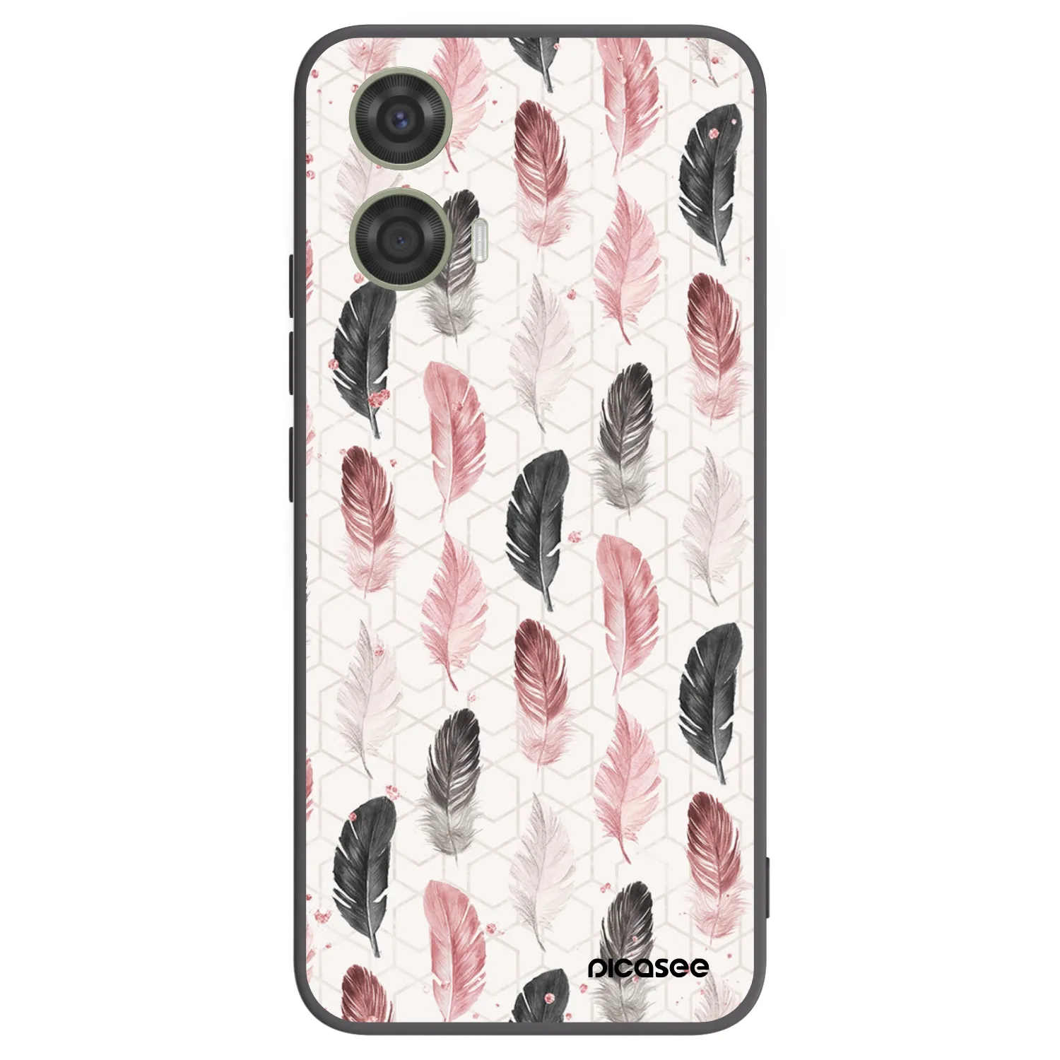 Picasee Motorola Moto G24 Hülle - Schwarzes Silikon - Feder 2