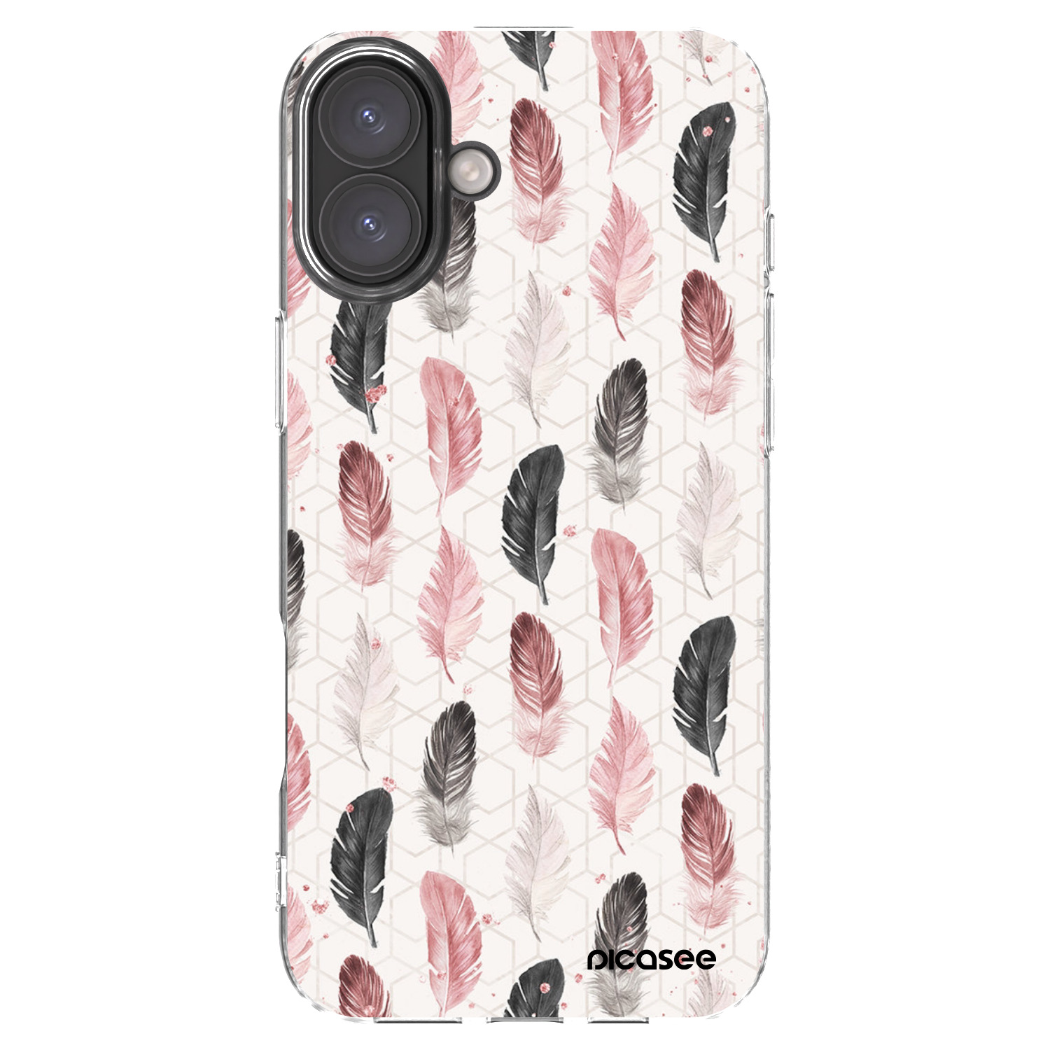 Picasee Apple iPhone 16 Plus Hülle - Transparentes Silikon - Feder 2