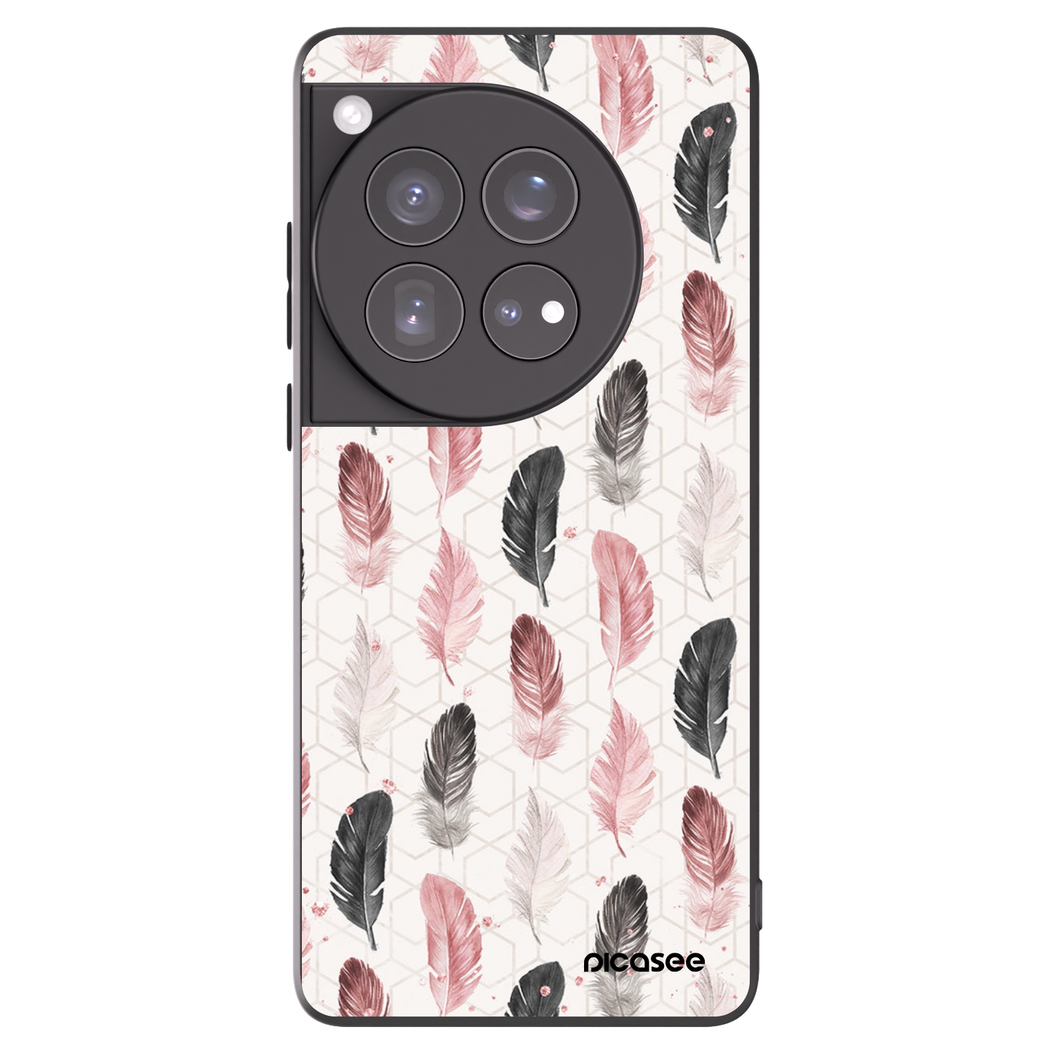 Picasee OnePlus 12 5G Hülle - Schwarzes Silikon - Feder 2