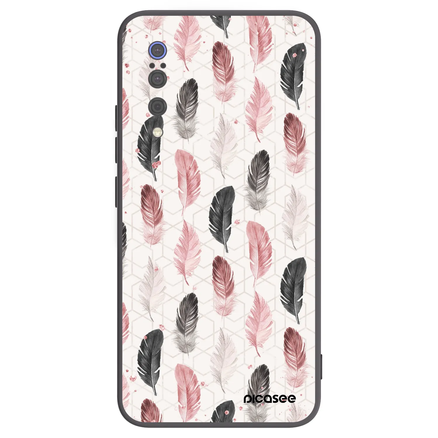 Picasee Xiaomi Mi 9 Hülle - Schwarzes Silikon - Feder 2