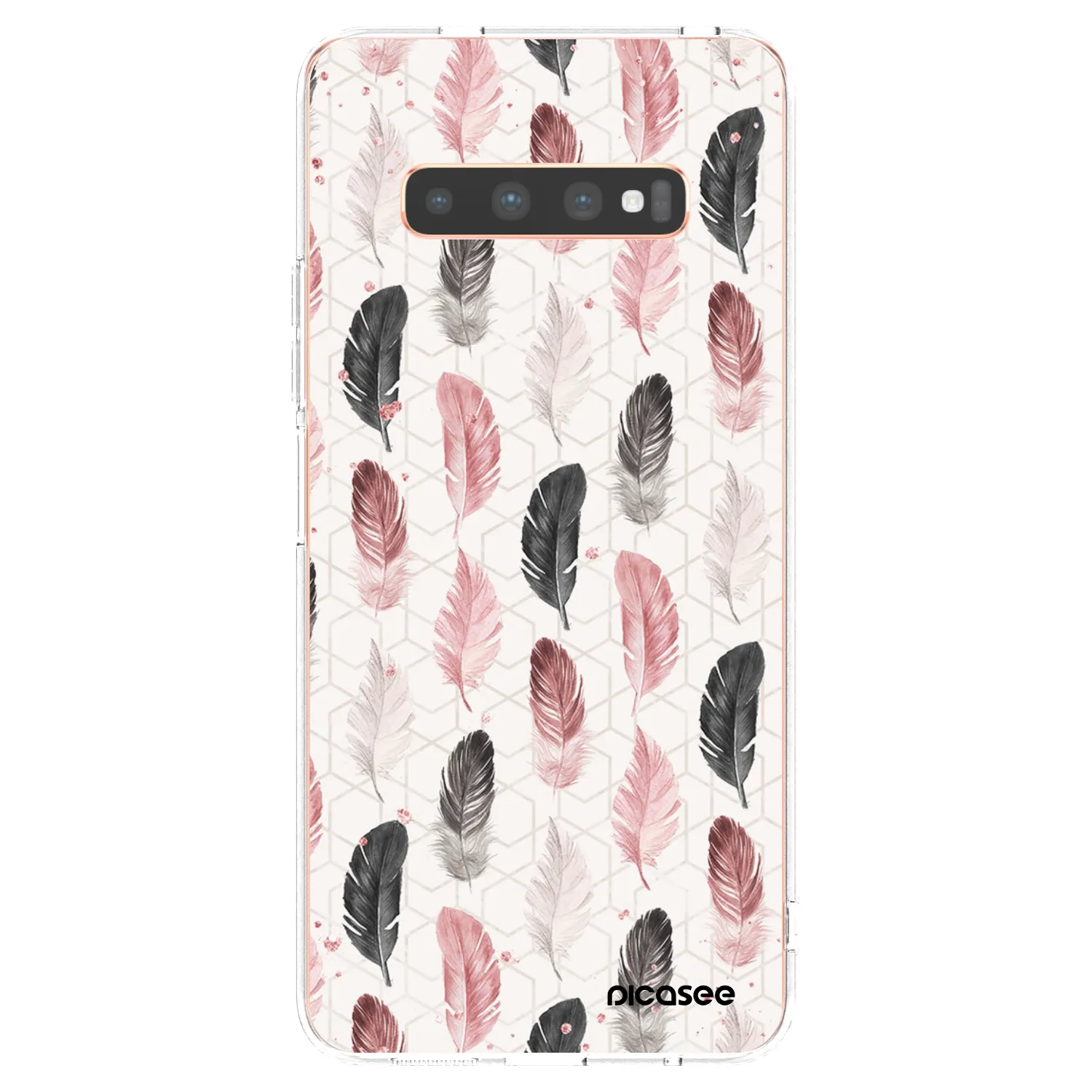 Picasee Samsung Galaxy S10 Plus G975 Hülle - Transparentes Silikon - Feder 2