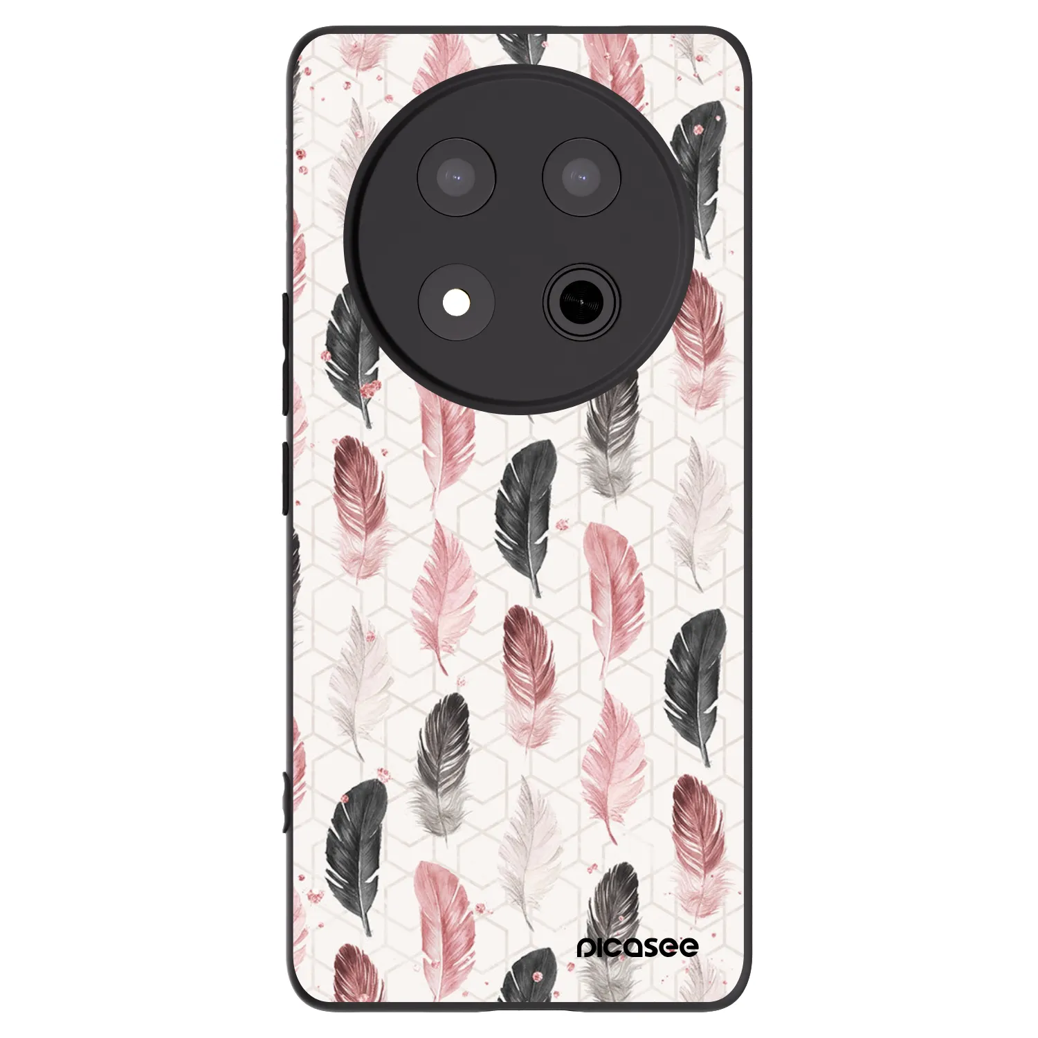 Picasee Honor Magic7 Lite 5G Hülle - Schwarzes Silikon - Feder 2
