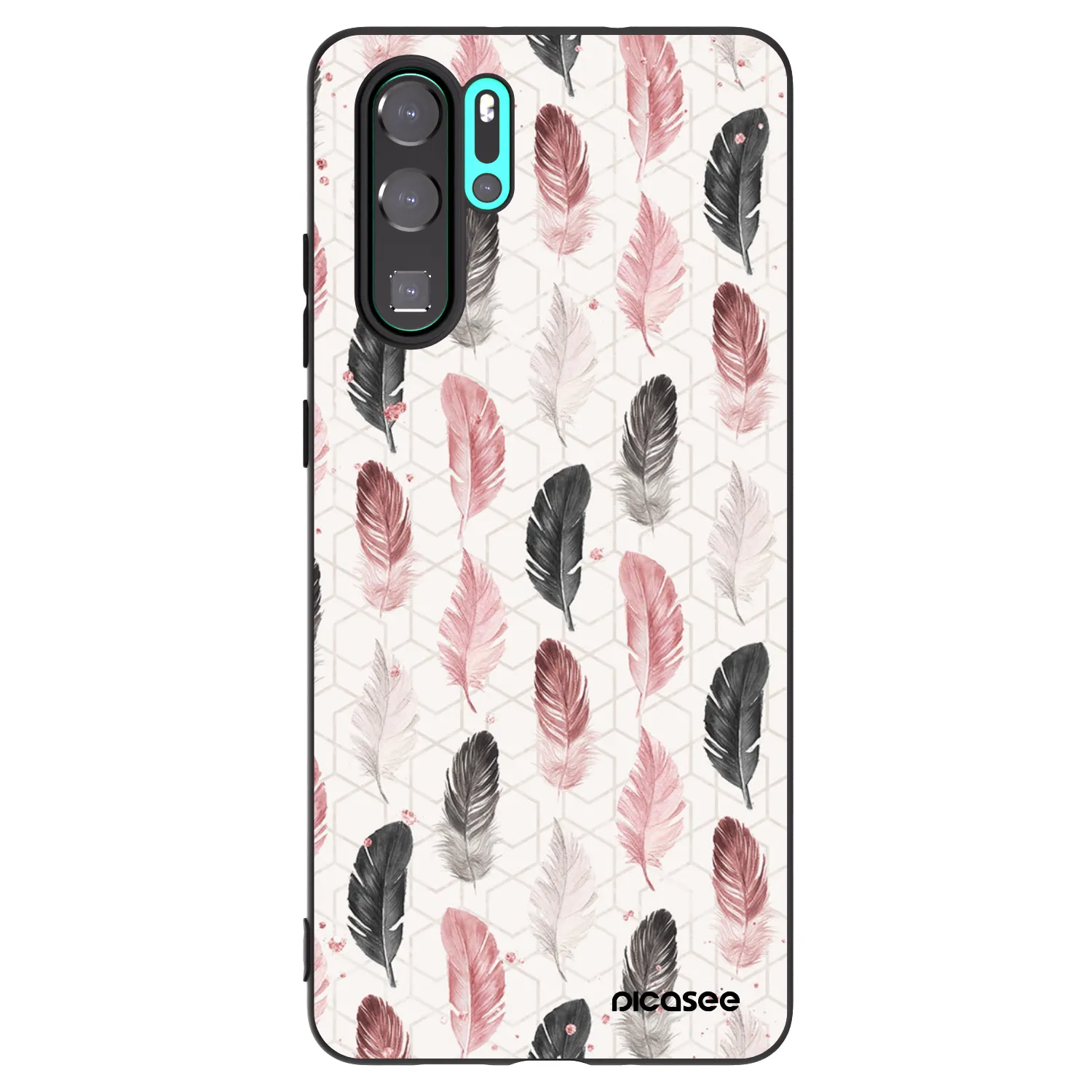 Picasee Huawei P30 Pro Hülle - Schwarzes Silikon - Feder 2