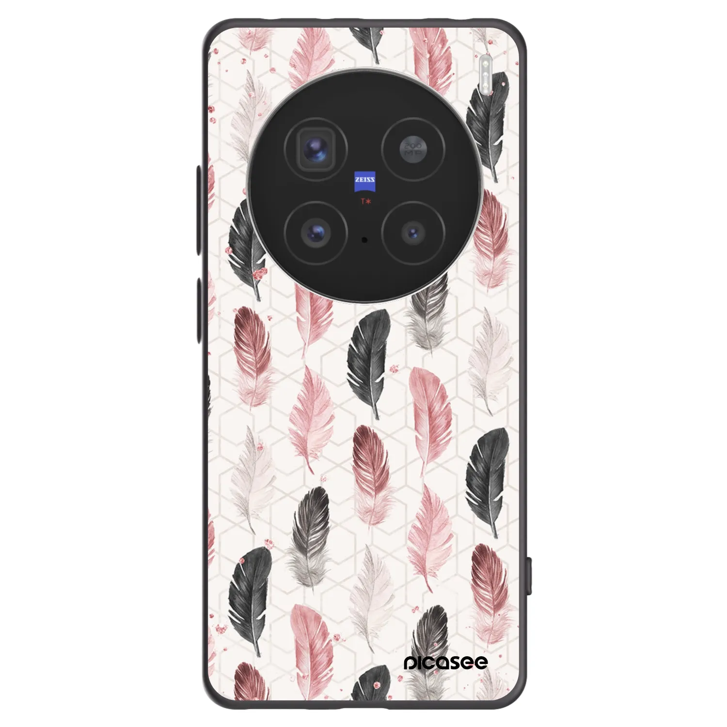 Picasee Vivo X200 Pro Hülle - Schwarzes Silikon - Feder 2