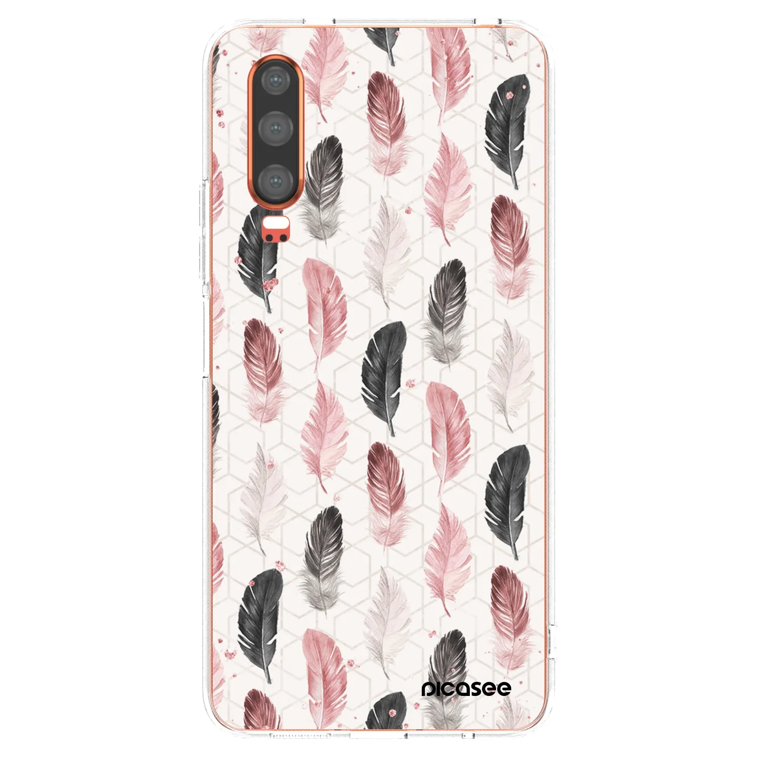 Picasee Huawei P30 Hülle - Transparentes Silikon - Feder 2