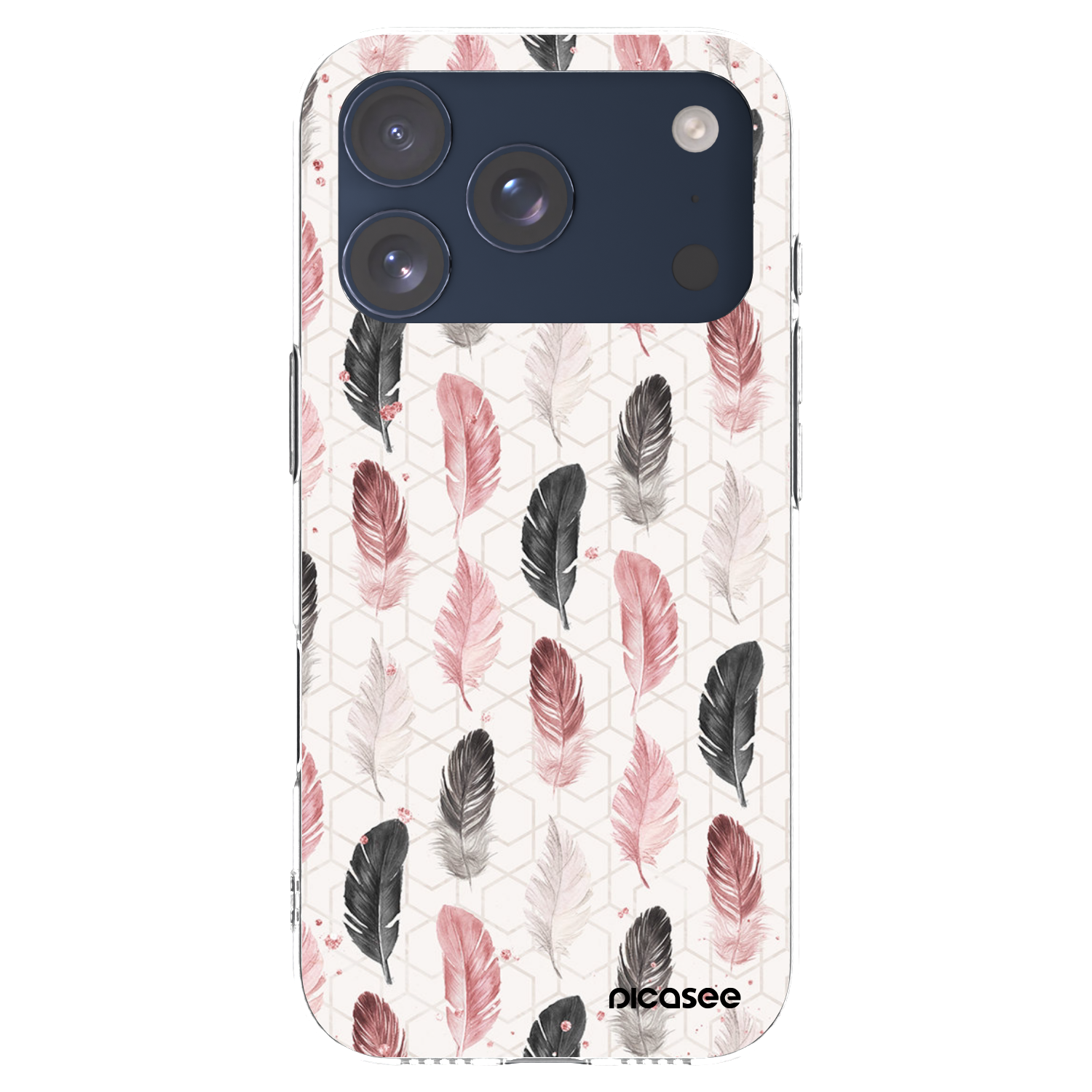 Picasee Apple iPhone 17 Pro Hülle - Transparentes Silikon - Feder 2