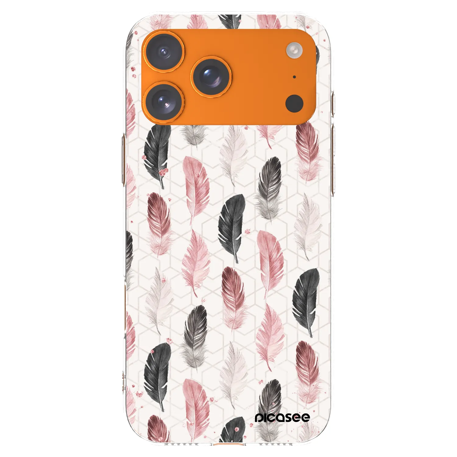 Picasee Apple iPhone 17 Pro Max Hülle - Transparentes Silikon - Feder 2