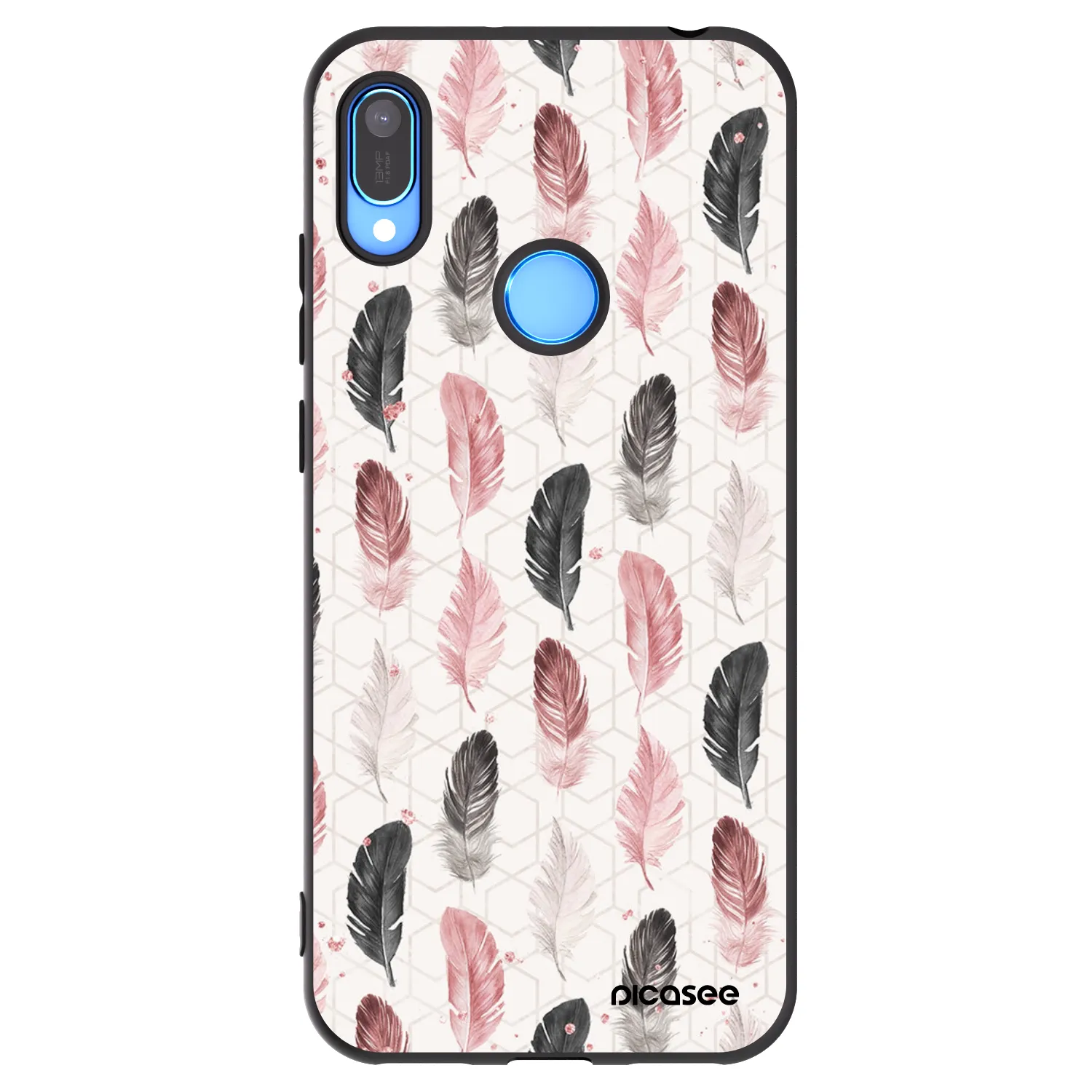 Picasee Huawei Y6 2019 Hülle - Schwarzes Silikon - Feder 2