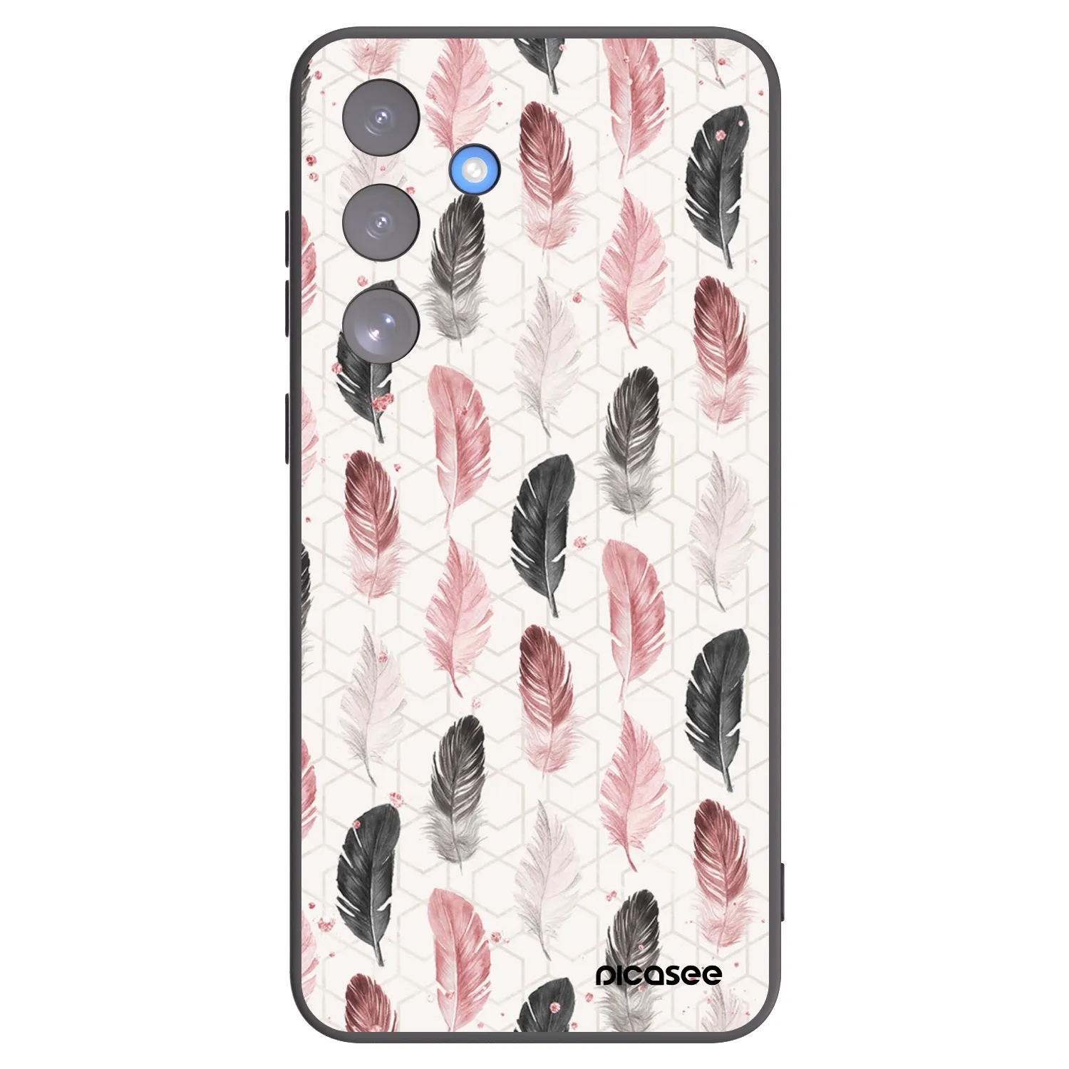 Picasee Samsung Galaxy S25 FE 5G Hülle - Schwarzes Silikon - Feder 2