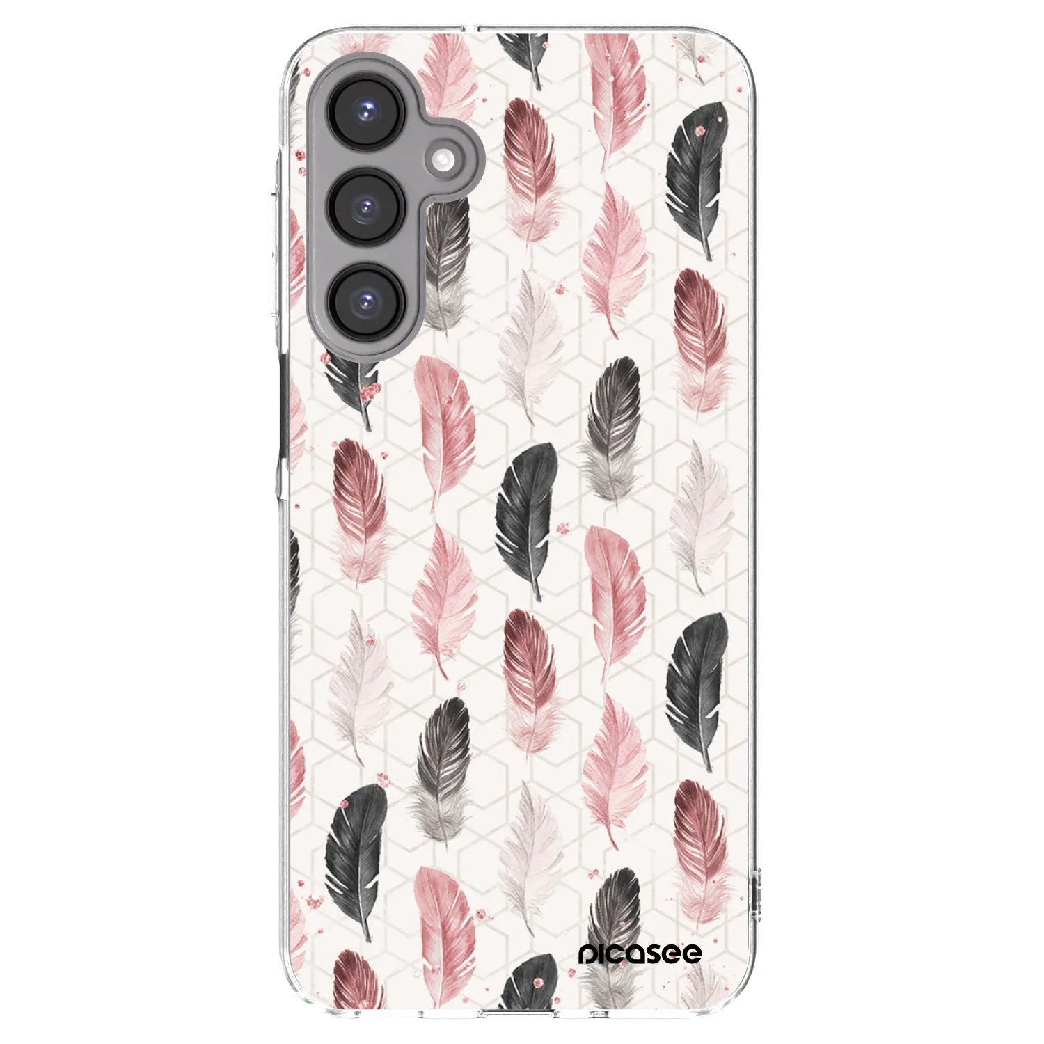 Picasee Samsung Galaxy A16 4G Hülle - Transparentes Silikon - Feder 2