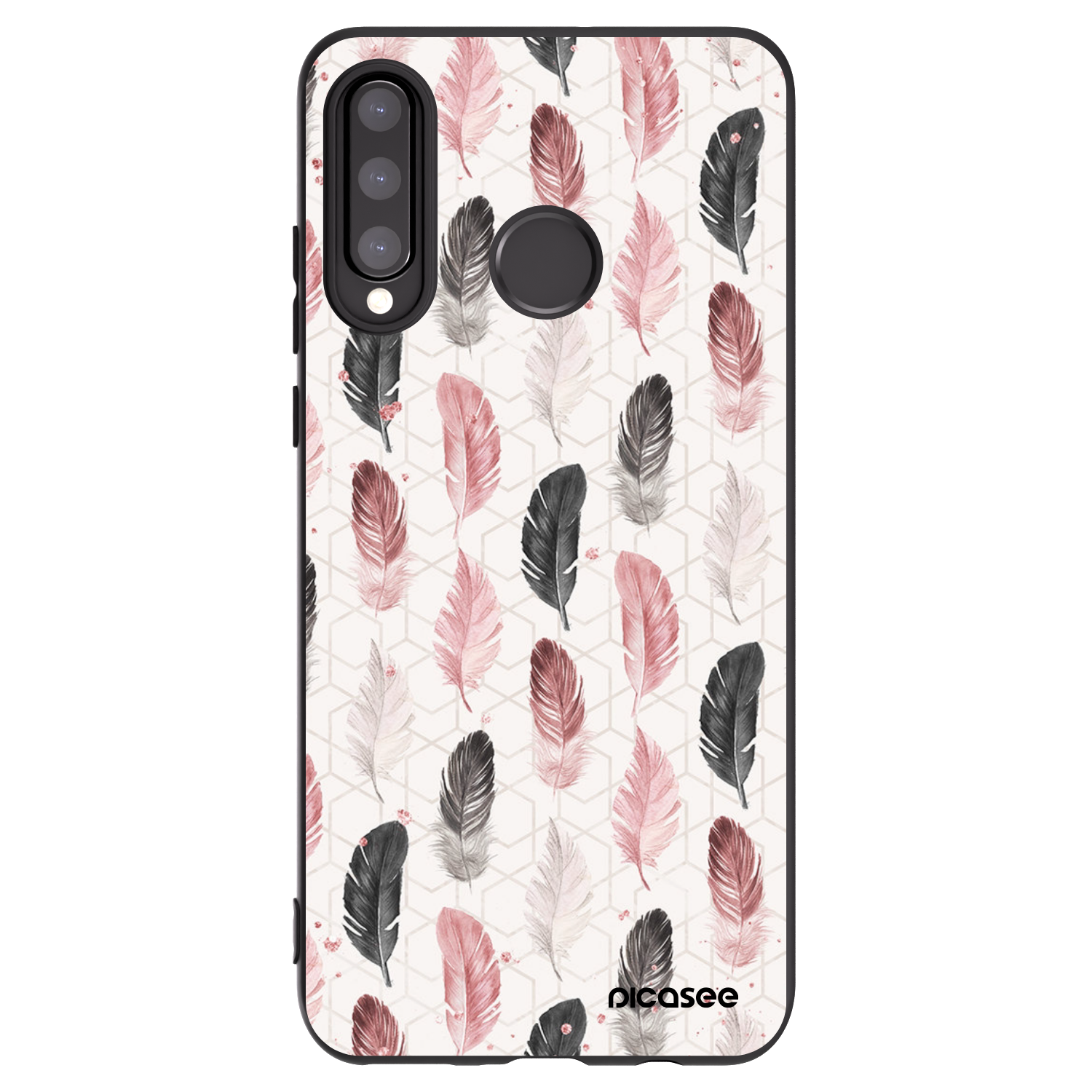 Picasee Huawei P30 Lite Hülle - Schwarzes Silikon - Feder 2