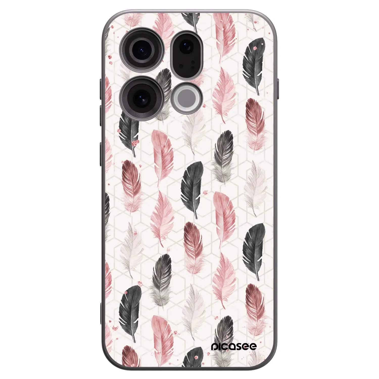 Picasee OPPO Find X9 Hülle - Schwarzes Silikon - Feder 2