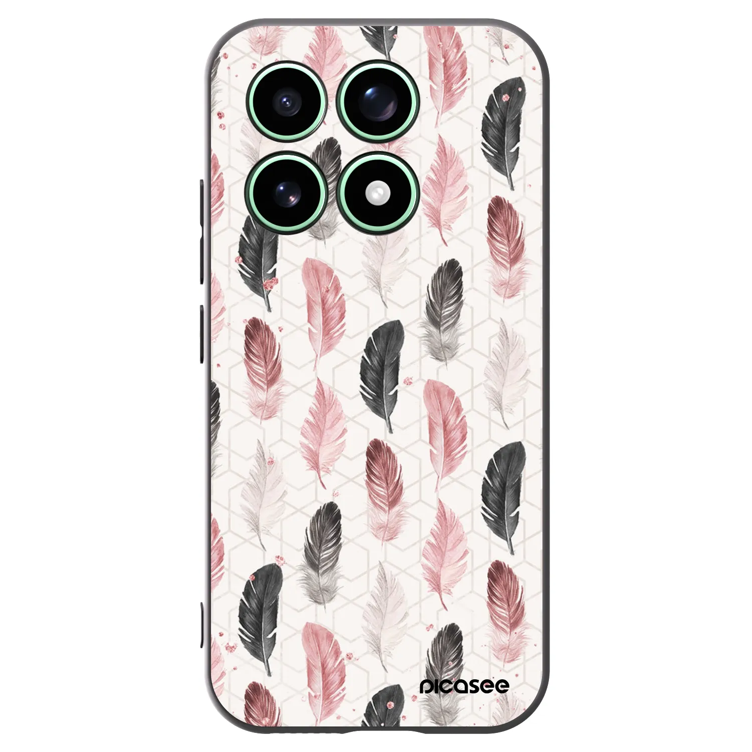 Picasee Xiaomi 17 Hülle - Schwarzes Silikon - Feder 2