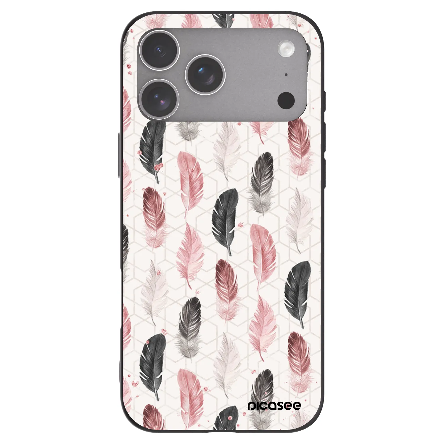 Picasee Apple iPhone 18 Pro Max Hülle - Schwarzes Silikon - Feder 2