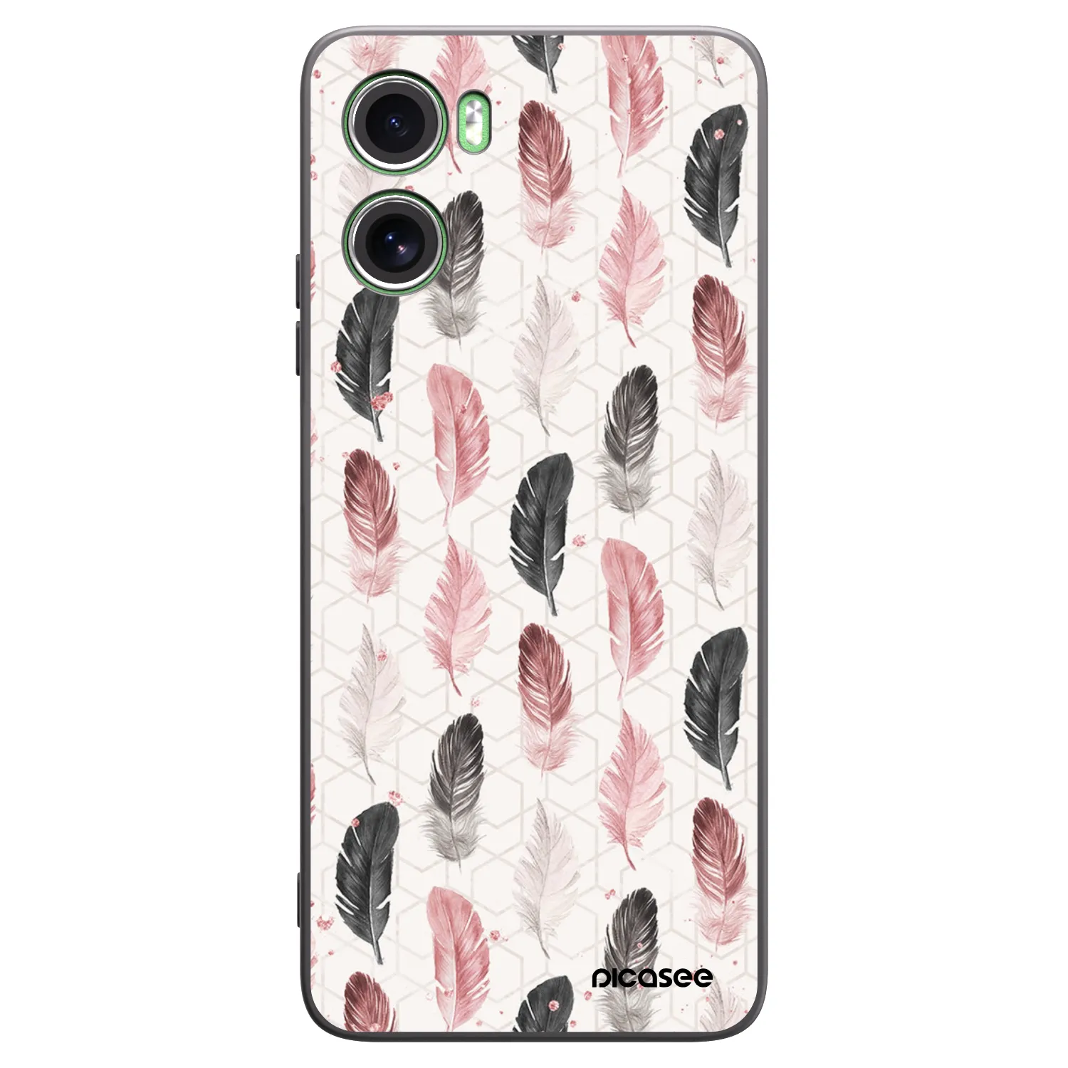 Picasee Motorola Moto G06 Hülle - Schwarzes Silikon - Feder 2