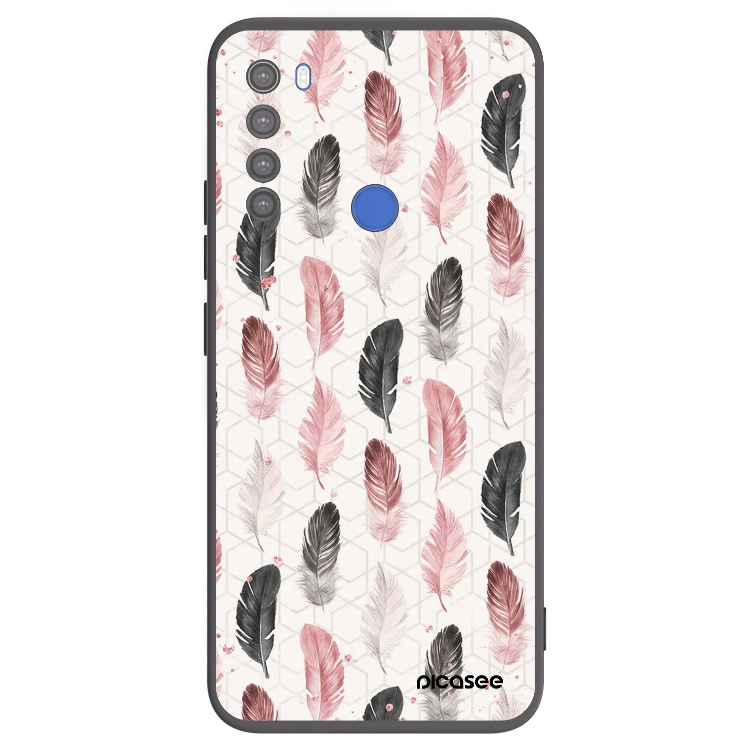 Picasee Xiaomi Redmi Note 8T Hülle - Schwarzes Silikon - Feder 2