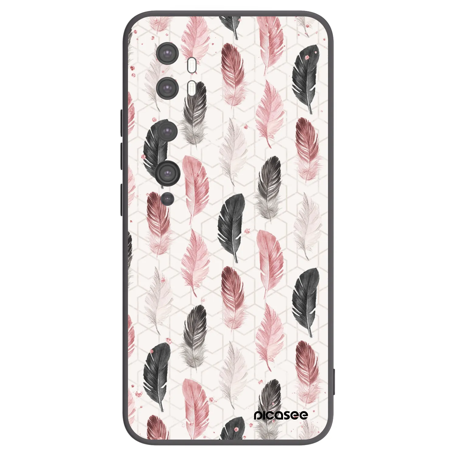 Picasee Xiaomi Mi Note 10 (Pro) Hülle - Schwarzes Silikon - Feder 2