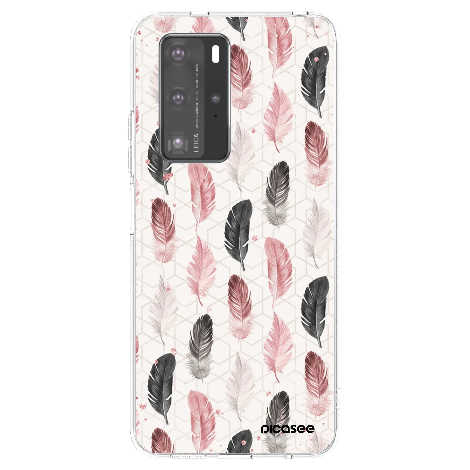 Picasee Huawei P40 Pro Hülle - Transparentes Silikon - Feder 2
