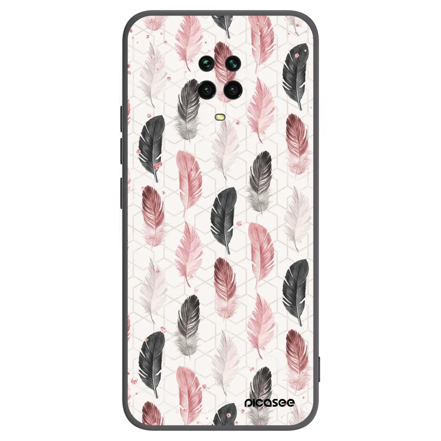 Picasee Xiaomi Redmi Note 9 Pro Hülle - Schwarzes Silikon - Feder 2