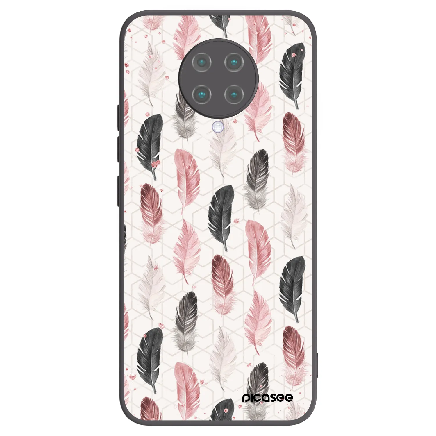Picasee Xiaomi Poco F2 Pro Hülle - Schwarzes Silikon - Feder 2