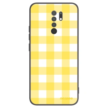 Picasee Xiaomi Redmi 9 Hülle - Schwarzes Silikon - Gride lemon