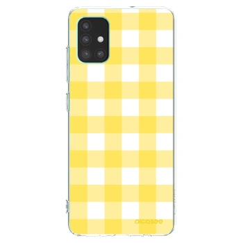 Picasee Samsung Galaxy M51 M515F Hülle - Transparentes Silikon - Gride lemon