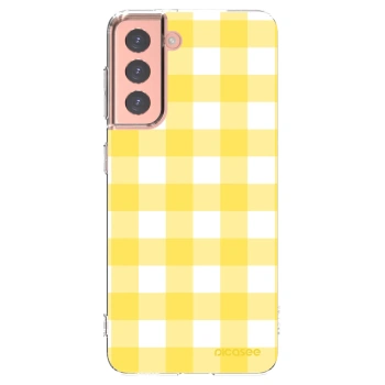 Picasee Samsung Galaxy S21 5G G991B Hülle - Transparentes Silikon - Gride lemon