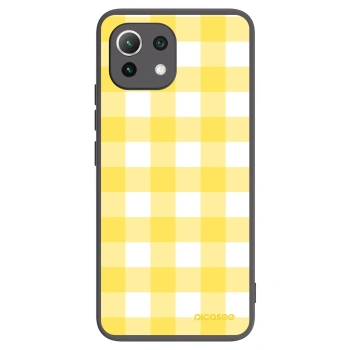 Picasee Xiaomi Mi 11 Lite Hülle - Schwarzes Silikon - Gride lemon