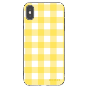 Picasee Apple iPhone XS Max Hülle - Transparentes Silikon - Gride lemon